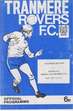 Tranmere Rovers v Rochdale Match Programme 1974-12-16